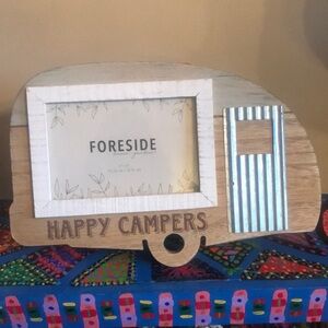 Picture Frame- Wooden- NWT- “Happy Campers” for 6” x 4” photo
